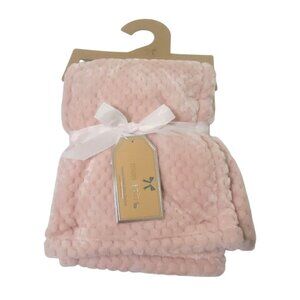 Mon Lapin Luxury Pink Velvet Baby Blanket 30x40" Soft Plush Throw Shimmer Comfor
